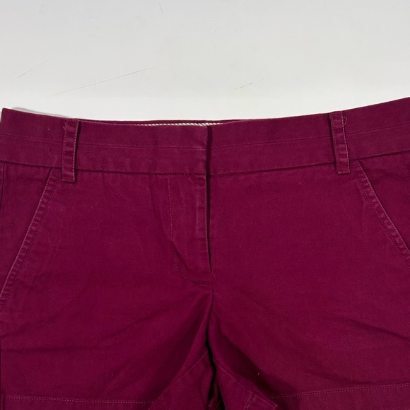 J.Crew Women’s CHINO Shorts In Color Magenta Low Rise Size 4 - Picture 2 of 8